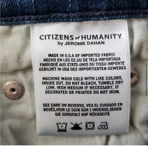 Citizens of Humanity Rocket High Rise Skinny Crop Medium Wash Distressed Jeans - Picture 7 of 7